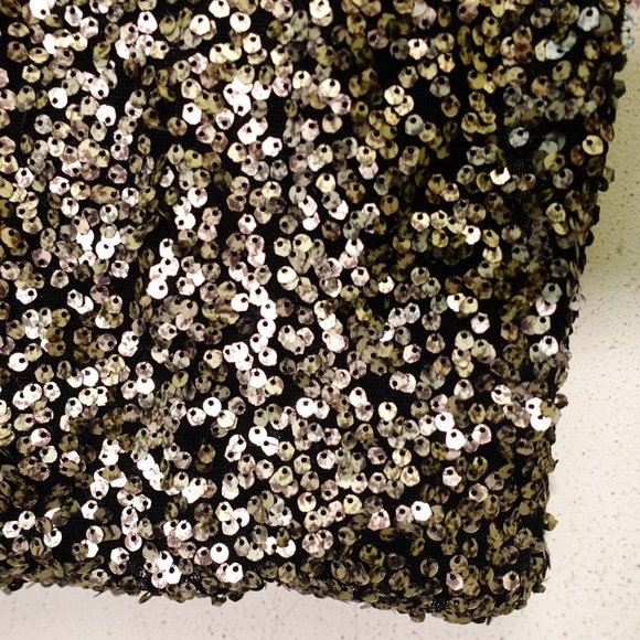 Maurices Skirt Small Black Silver Sequin Stretch Party Club Midi Pencil Allover - Picture 4 of 8